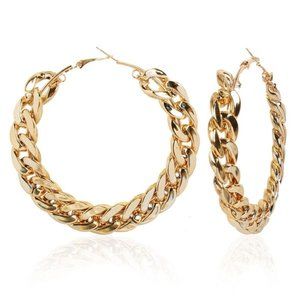 Gold Link Hoops (Small)